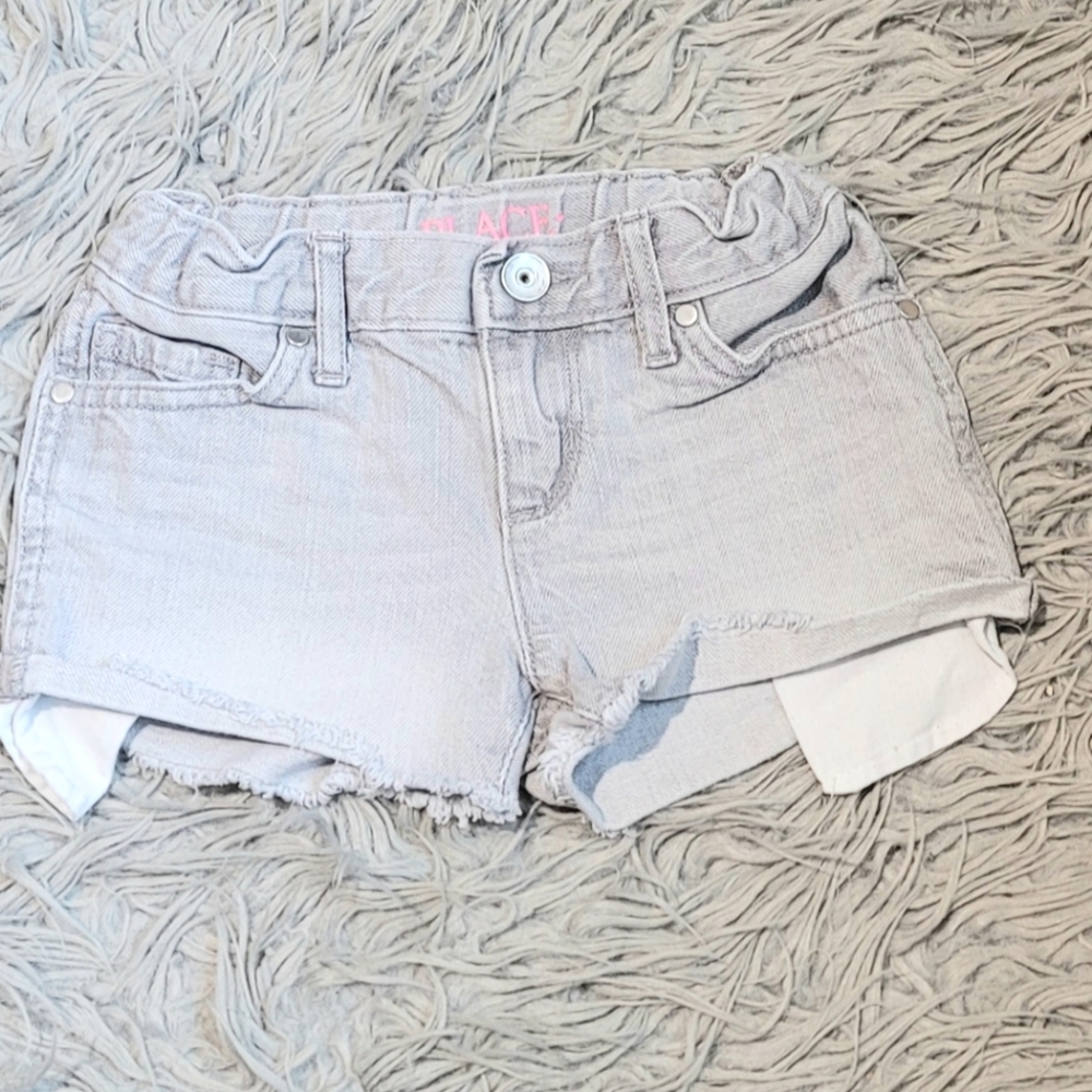 Children's Place Girls Grey Denim Shorts